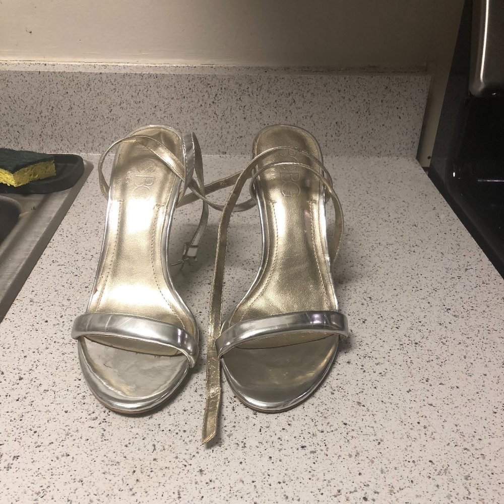 Silver Strappy Sandals